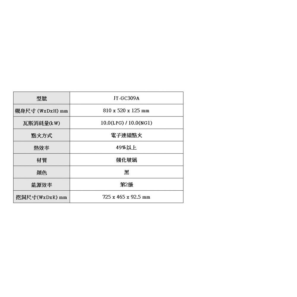 高雄 喜特麗 JT-GC309A 三口 玻璃 檯面爐 JT-309 瓦斯爐 限定區域送基本安裝-圖片-5