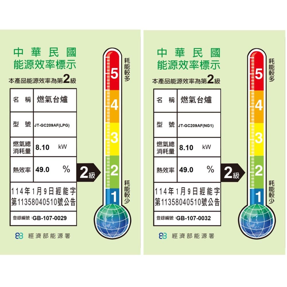 高雄 喜特麗 JT-GC209AF 雙口 玻璃 檯面爐 JT-209 瓦斯爐 限定區域送基本安裝-圖片-2