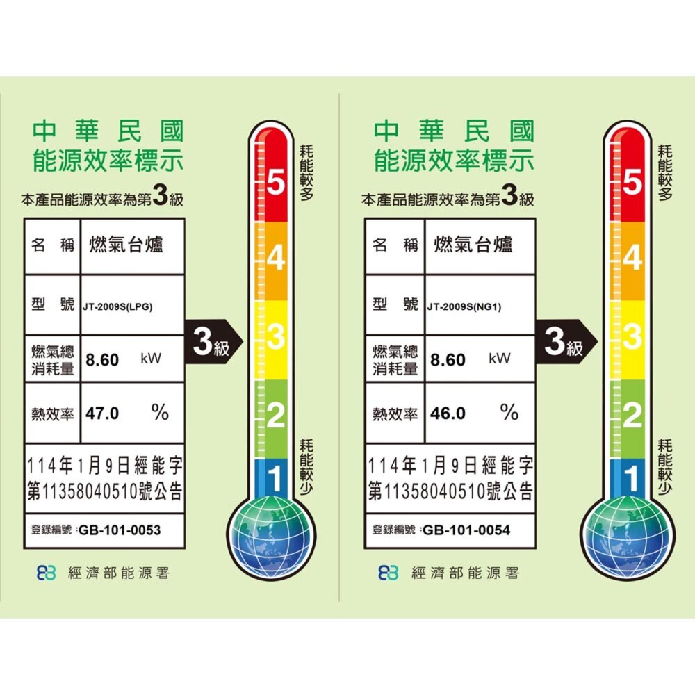 高雄 喜特麗 JT-2009S 雙口 歐化 不銹鋼 檯面爐 JT-2009 瓦斯爐 限定區域送基本安裝-圖片-2