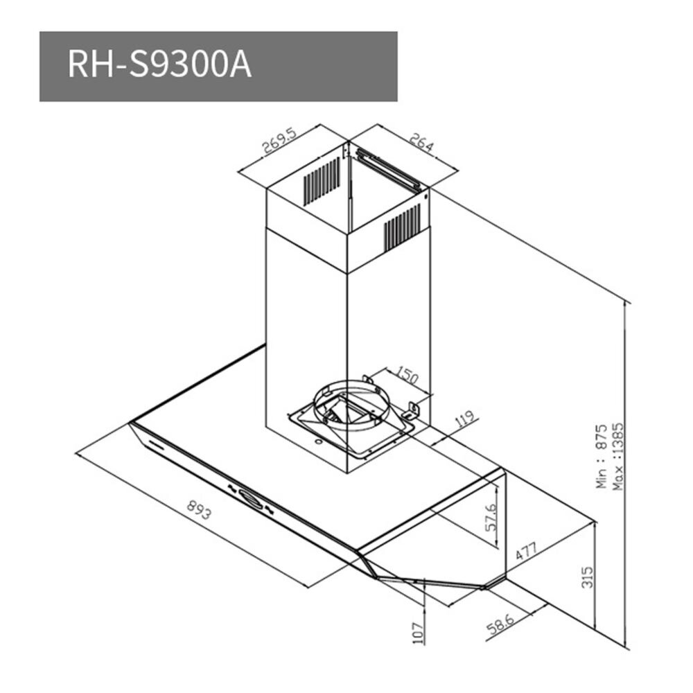 高雄 林內牌 RH-S9300A 近吸式感應降噪排油煙機 排油煙機-圖片-4