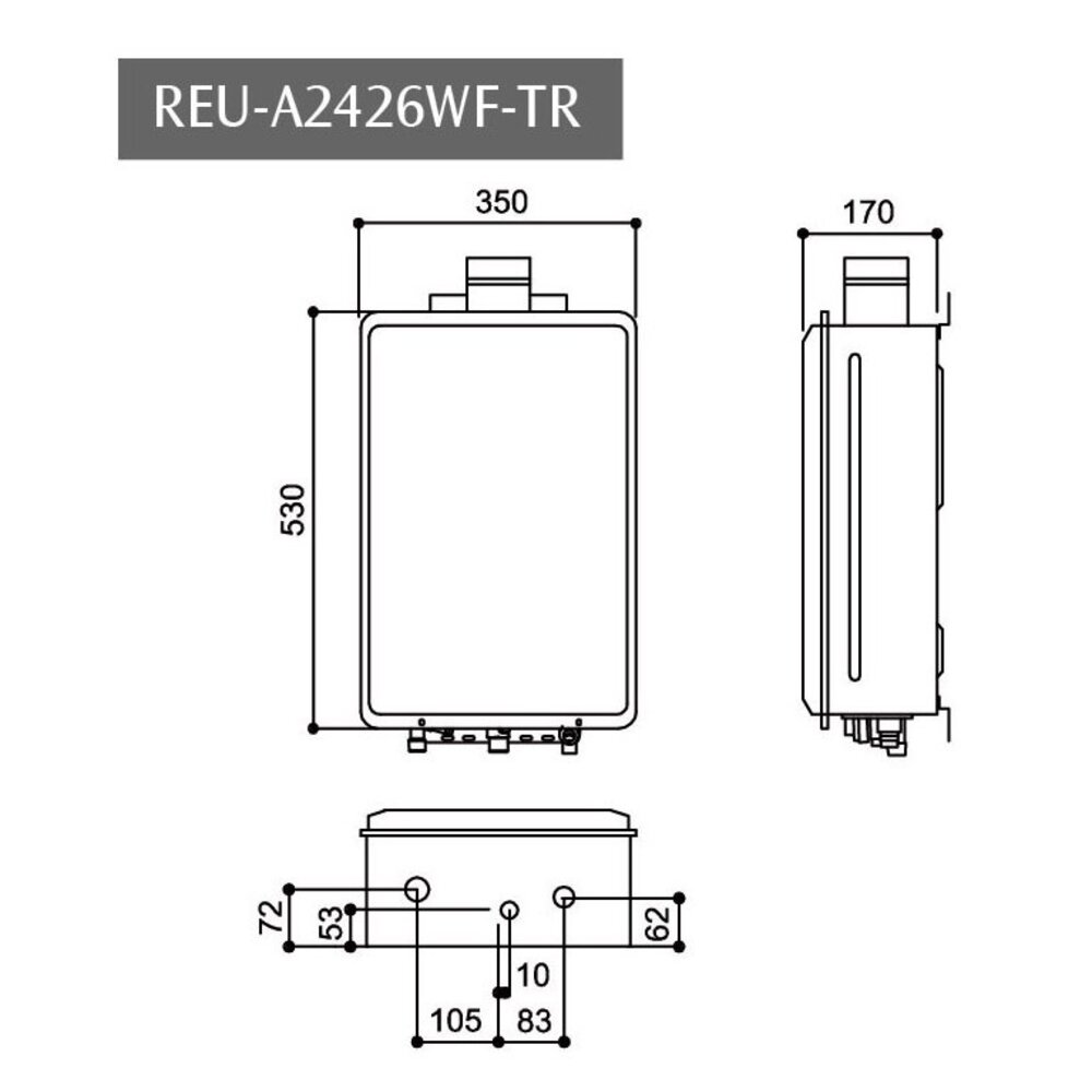 林內牌 日本進口 數位恆溫 強制排氣 24L 熱水器 REU-A2426WF-TR 限定區域含基本安裝-圖片-4