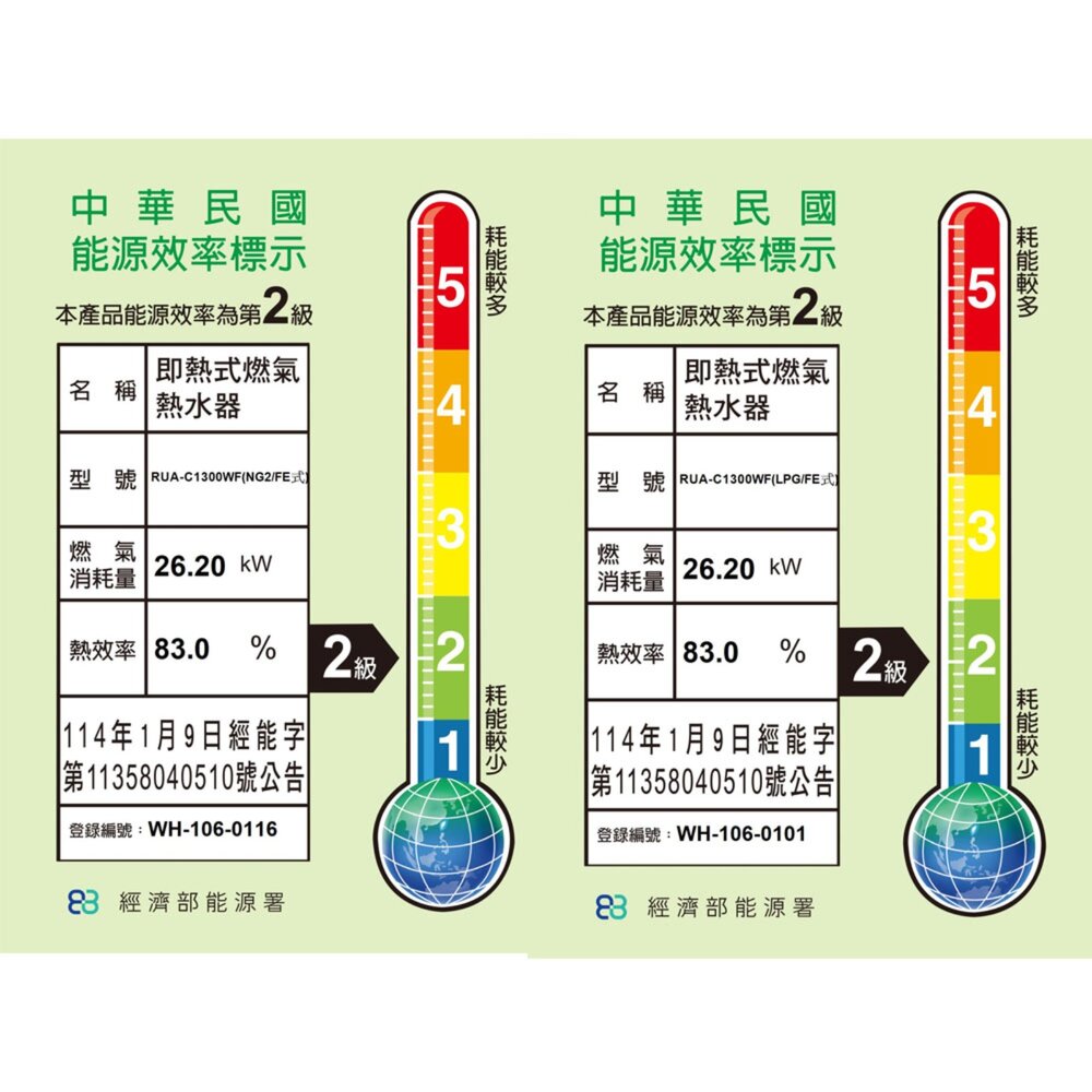 林內牌 熱水器 RUA-C1300WF 13L 數位恆溫 強制排氣※限定區域送基本安裝-圖片-2
