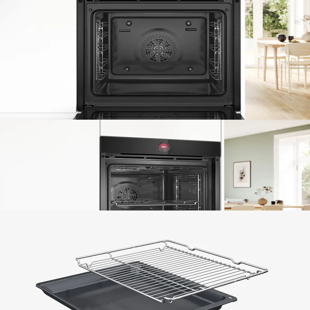 高雄 BOSCH 博世 HBG7221B1 8系列 嵌入式烤箱 60 x 60 cm 深遂黑-圖片-2