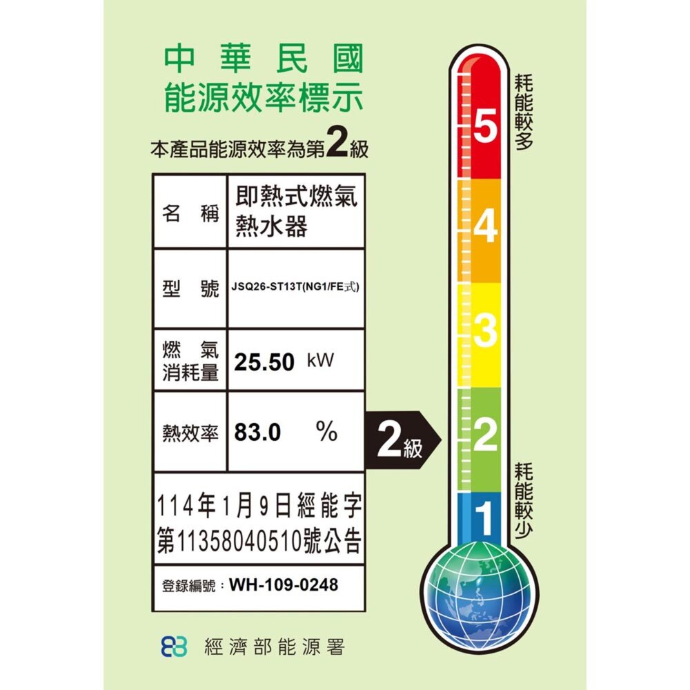 AO Smith JSQ26-ST13T 13L 瓦斯熱水器 僅有天然氣 不含安裝-圖片-2