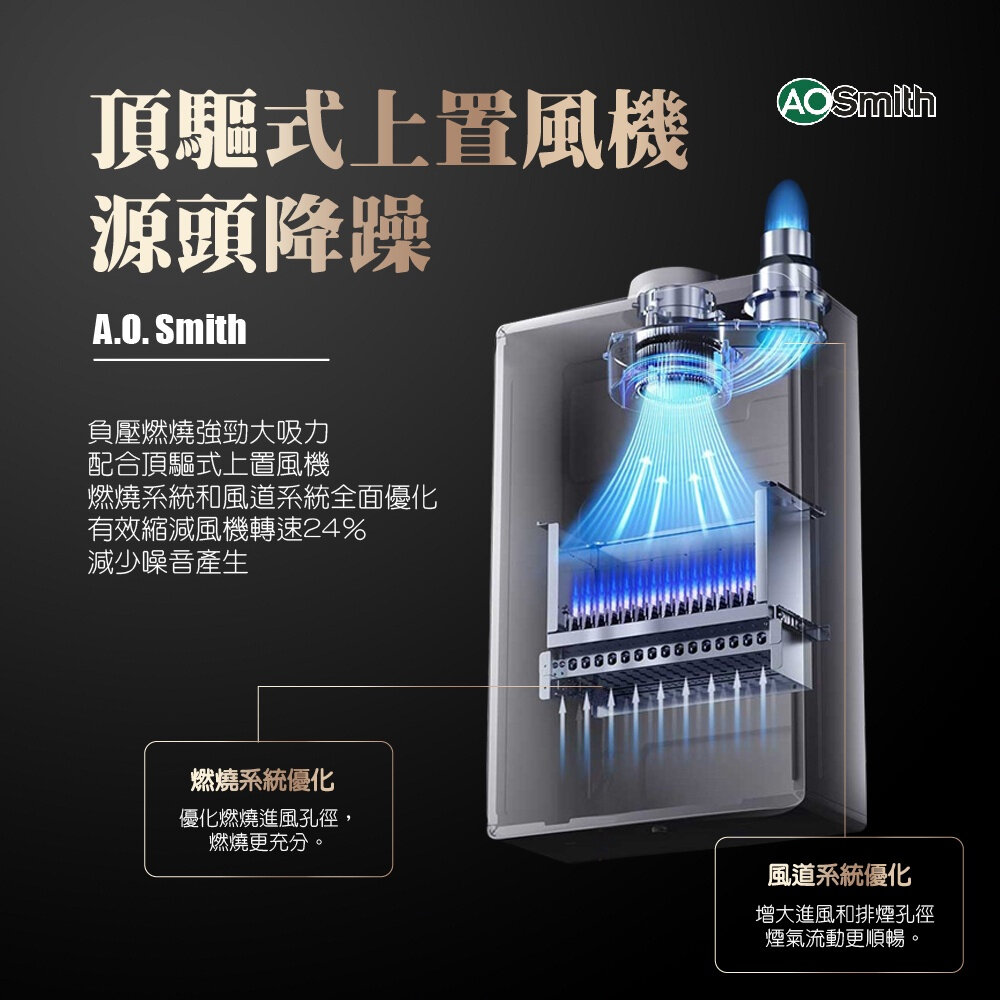 AO Smith JSQ26-ST13T 13L 瓦斯熱水器 室內商用型 防一氣化碳 僅有天然氣-圖片-4