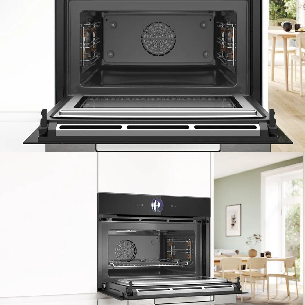高雄 BOSCH 博世 CMG7361B1 8系列 精巧型嵌入式微波烤箱 60 x 45 cm 深遂黑-圖片-2