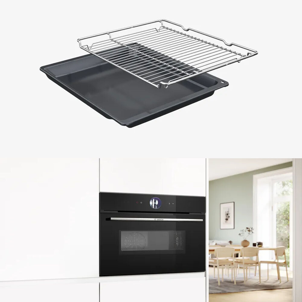 高雄 BOSCH 博世 CMG7361B1 8系列 精巧型嵌入式微波烤箱 60 x 45 cm 深遂黑-圖片-3