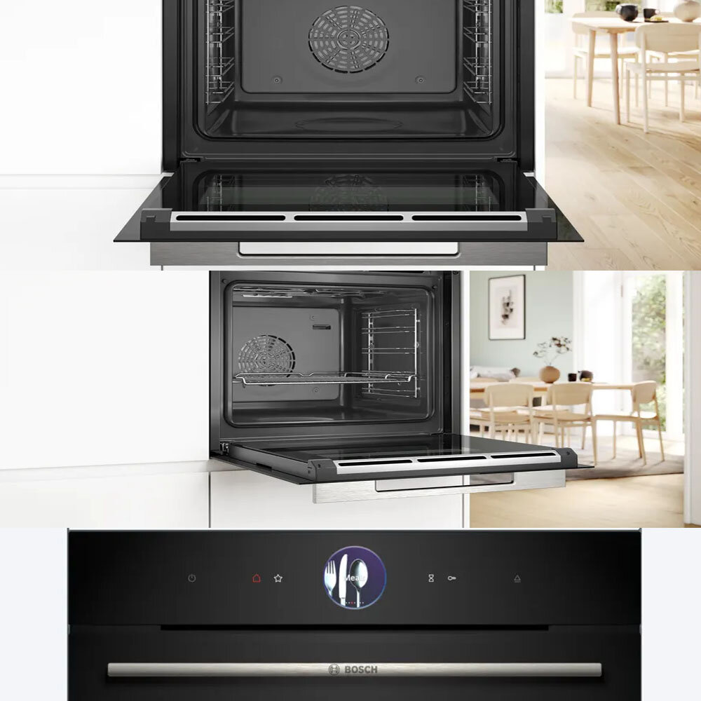 高雄 BOSCH 博世 HSG7361B1 8系列 嵌入式蒸烤爐 60 x 60 cm 深遂黑-圖片-3