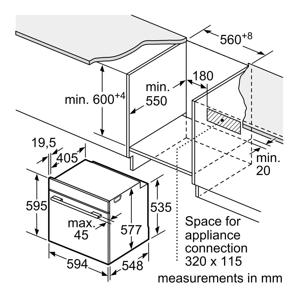 高雄 BOSCH 博世 HSG7361B1 8系列 嵌入式蒸烤爐 60 x 60 cm 深遂黑-圖片-5