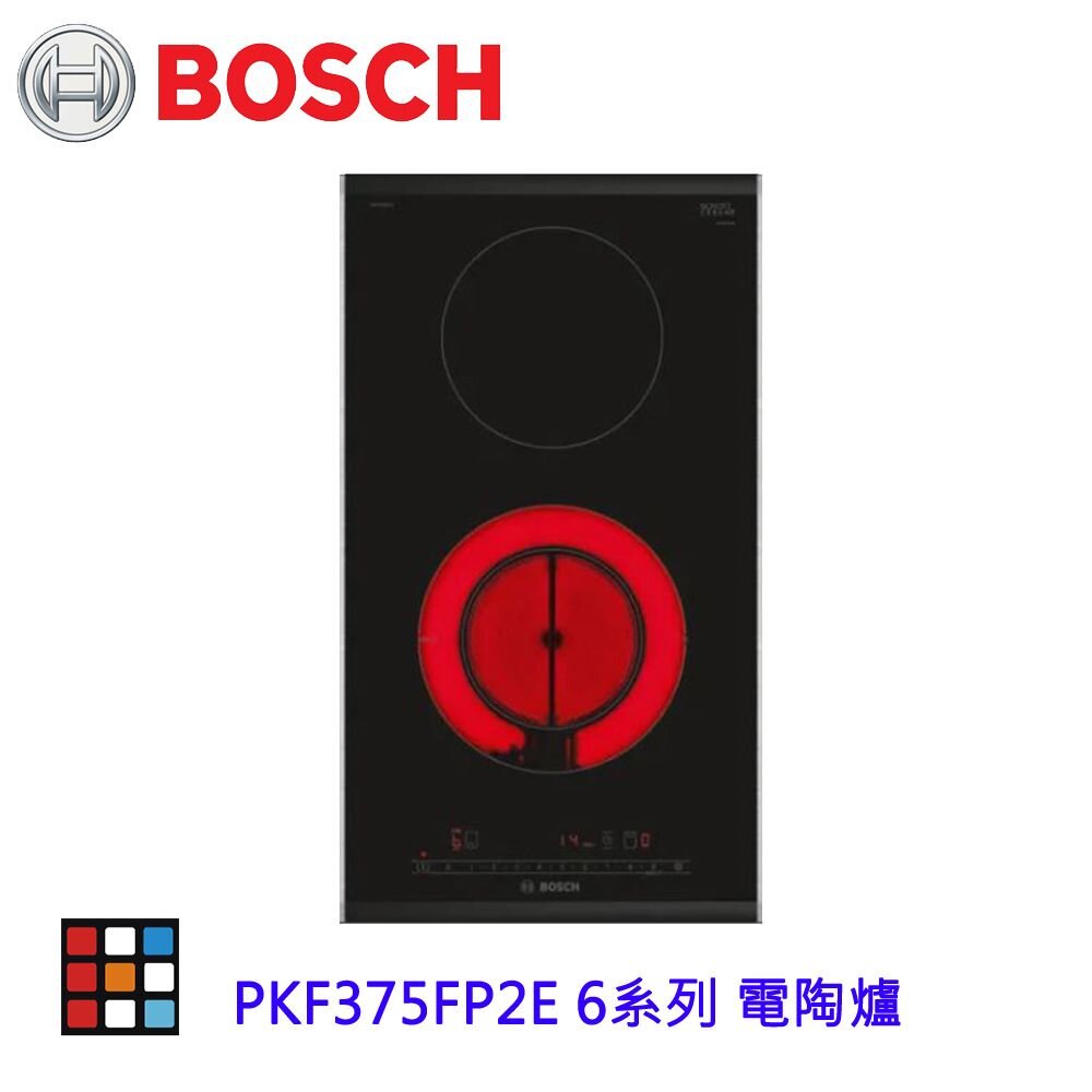 2271170726-高雄 BOSCH 博世 PKF375FP2E 6系列 電陶爐 30 cm 深遂黑, 上裝式帶邊框【KW廚房世界】