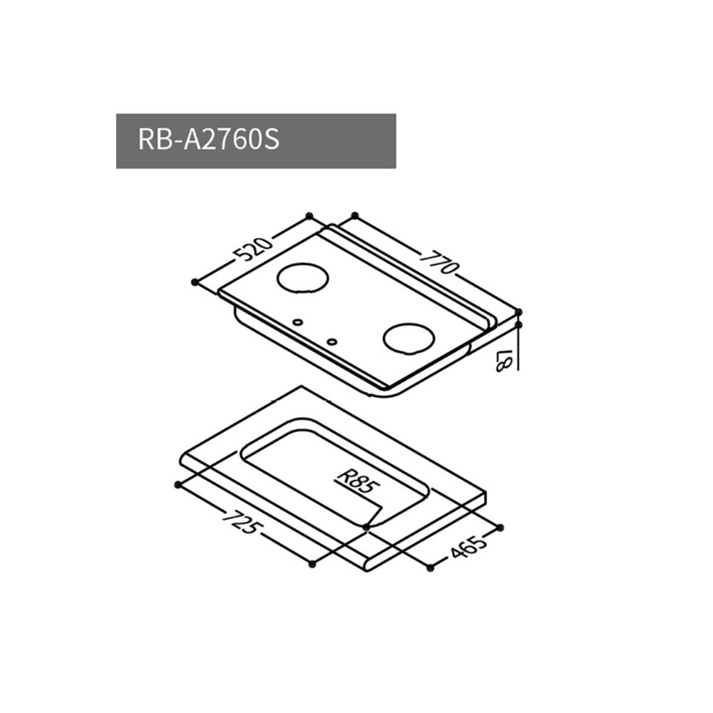 林內牌 RB-A2760S 緻溫系列 檯面式緻溫 不銹鋼雙口爐 限定區域送基本安裝-圖片-6