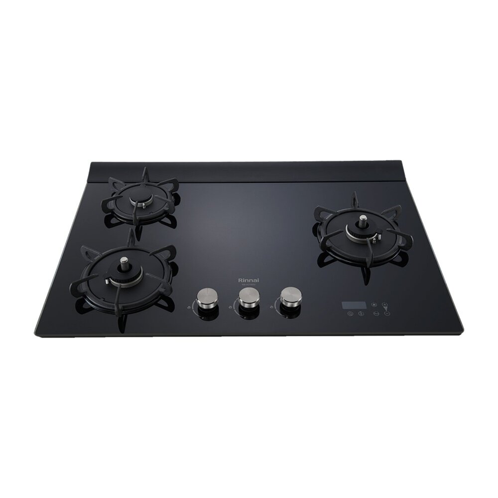高雄 林內牌 瓦斯爐 RB-A3760G (BL) 檯面式緻溫玻璃三口爐 緻溫系列-圖片-1
