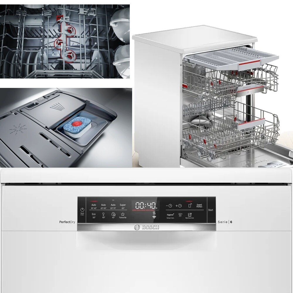 BOSCH 博世 SMS6ZCW00X 6系列 沸石烘乾 獨立式洗碗機 60CM 110V 13人份-圖片-2
