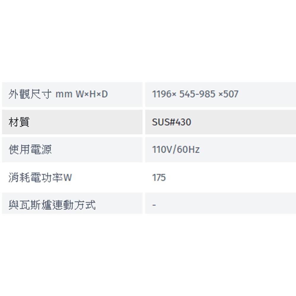 林內牌 RH-1231 倒T式 高質感不銹鋼排油煙機 限定區域送基本安裝-圖片-4