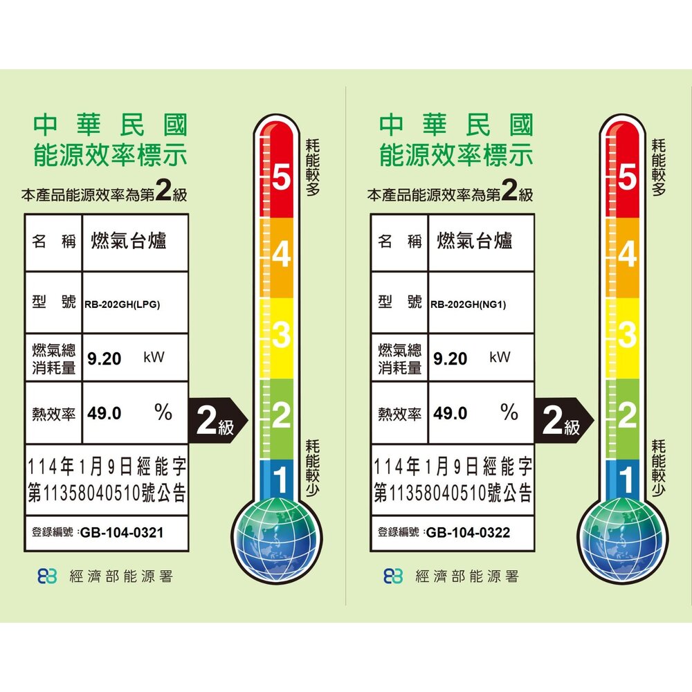 林內牌 瓦斯爐 RB-202GH RB202GH 防漏檯面爐 ☆白色強化玻璃面板 限定區域送基本安裝【KW廚房世界】-圖片-2