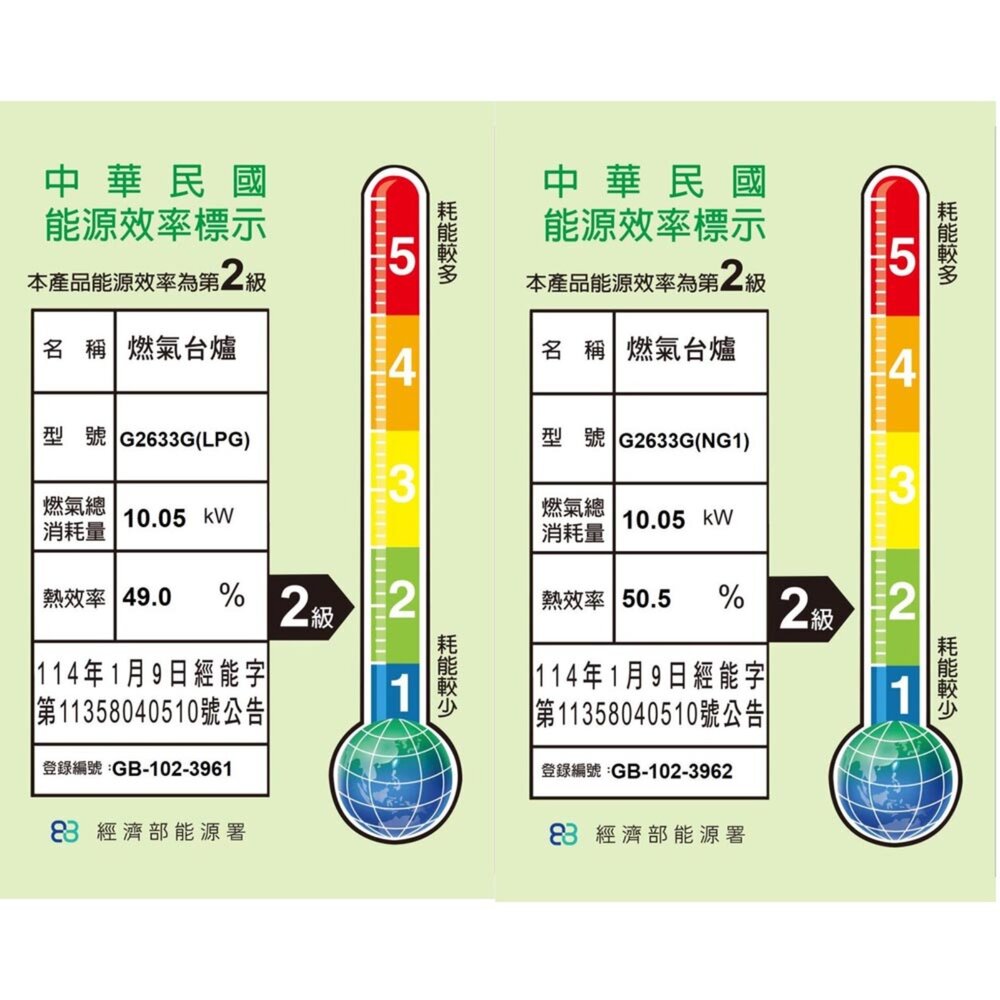 櫻花牌 G2633G 三口大面板易清檯面爐 2633 限定區域送基本安裝-圖片-2