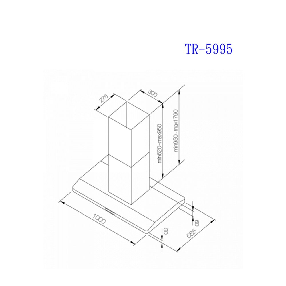莊頭北 TR-5995 中島型歐化排油煙機 (一般型)風管罩 限定區域送基本安裝-圖片-2