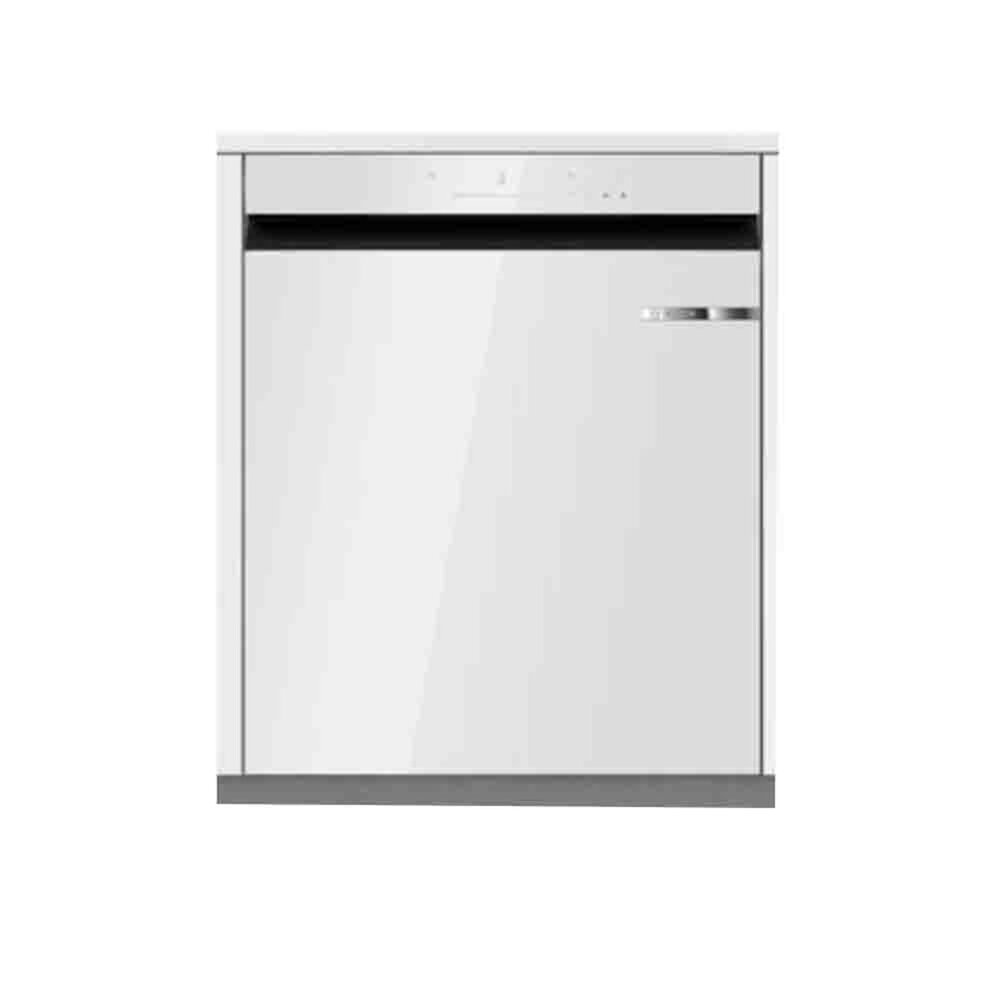 BOSCH 博世 SJU4EKW00W 白色亮面玻璃門 半嵌式 60cm 洗碗機 220V-圖片-1