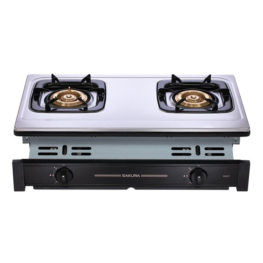 【免運費】高雄 櫻花牌 G6201S 二口節能安全爐 瓦斯爐 崁入爐 G6201 限定區域送基本安裝-圖片-1