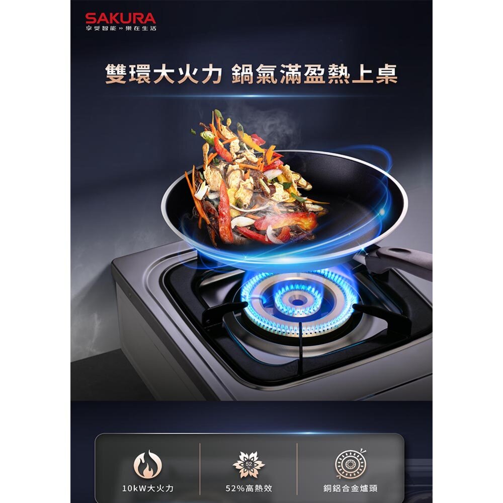 【免運費】高雄 櫻花牌 G6201S 二口節能安全爐 瓦斯爐 崁入爐  G6201 限定區域送基本安裝-圖片-4