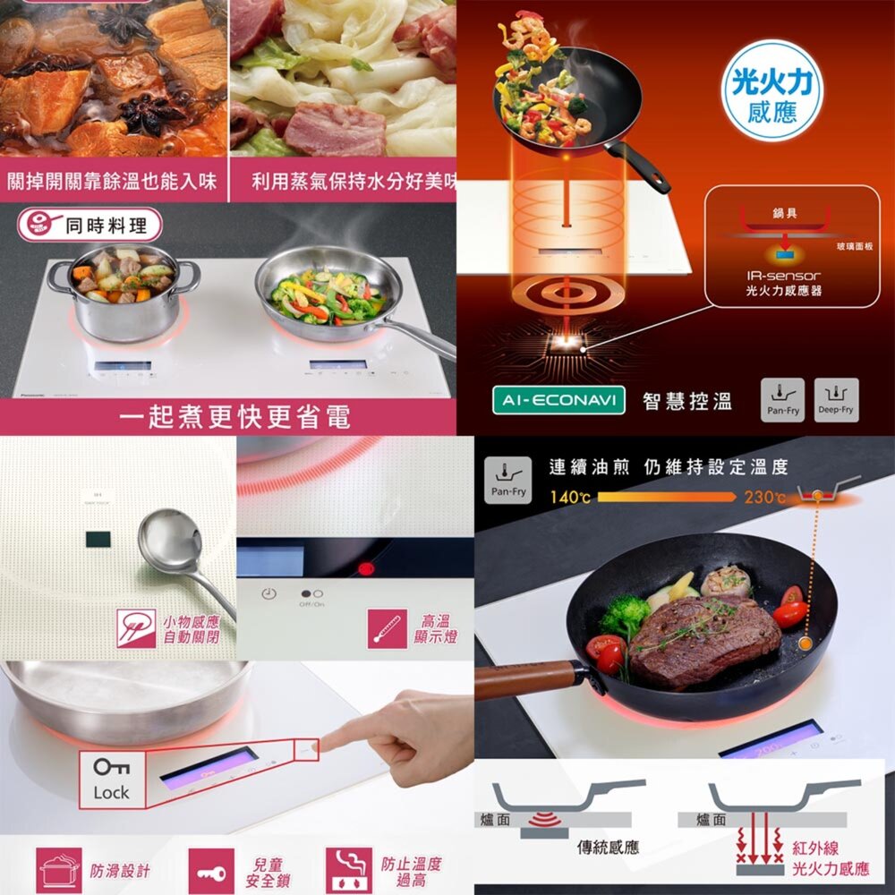 Panasonic 國際牌 IH調理爐 KY-A1W70 白玻璃 220V 贈鍋鏟組 贈完為止-圖片-4