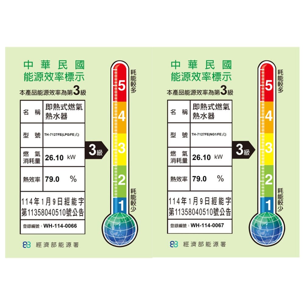 高雄 莊頭北 TH-7127FE 12L 數位強排 熱水器 TH-7127 不含安裝-圖片-2