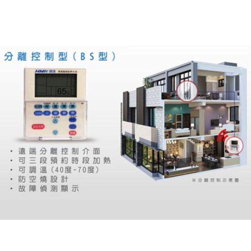 鴻茂 EH-2002BS 分離線控型 電熱水器-圖片-3
