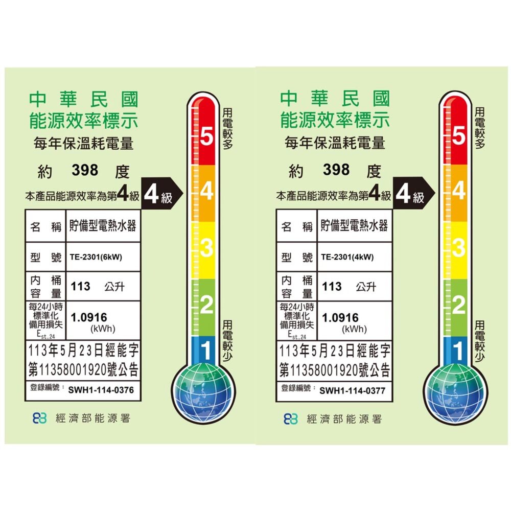 高雄 莊頭北TE-2301 30加侖立式定時儲熱電能熱水器 220V 限定區域送基本安裝-圖片-2