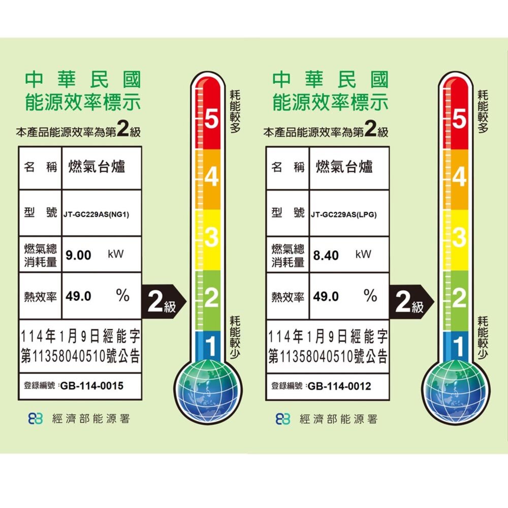 喜特麗 JT-GC229AS 雙口黑色玻璃檯面爐 瓦斯爐 229 限定區域送基本安裝-圖片-2