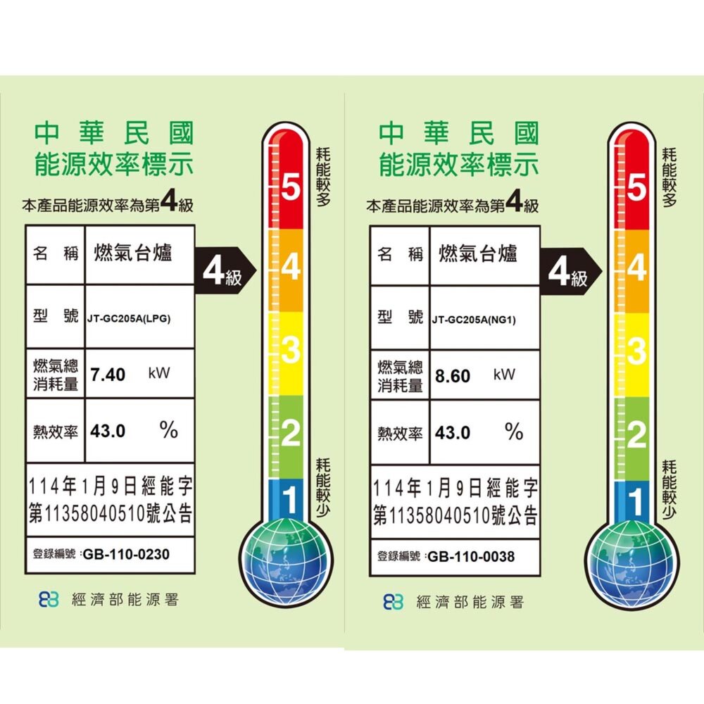 高雄 喜特麗 JT-GC205A 雙口玻璃檯面爐 瓦斯爐 限定區域送基本安裝-圖片-2