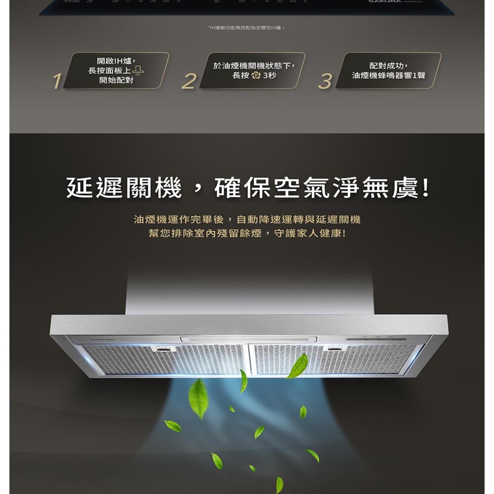 櫻花牌 R610HS 全隱藏除油煙機 小宅系列 排油煙機 限定區域送基本安裝-圖片-4