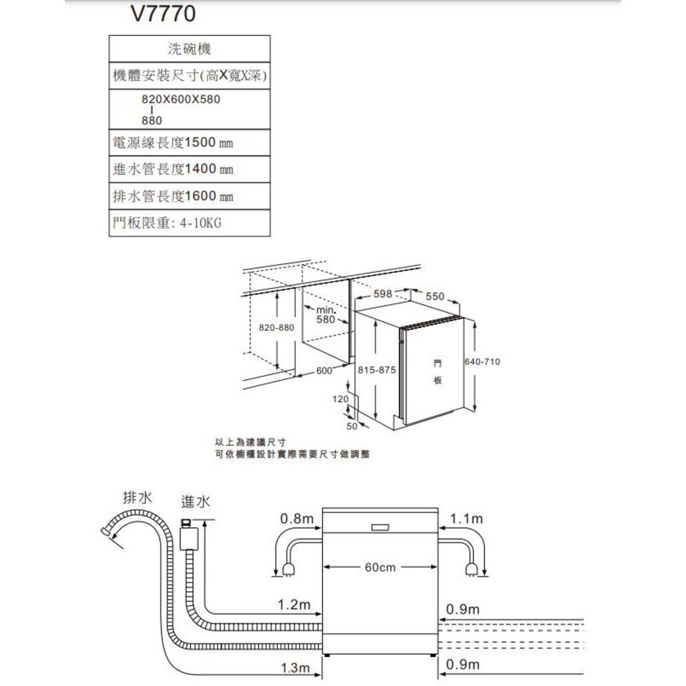 SVAGO VE7770 全嵌式 自動開門 洗碗機-圖片-3