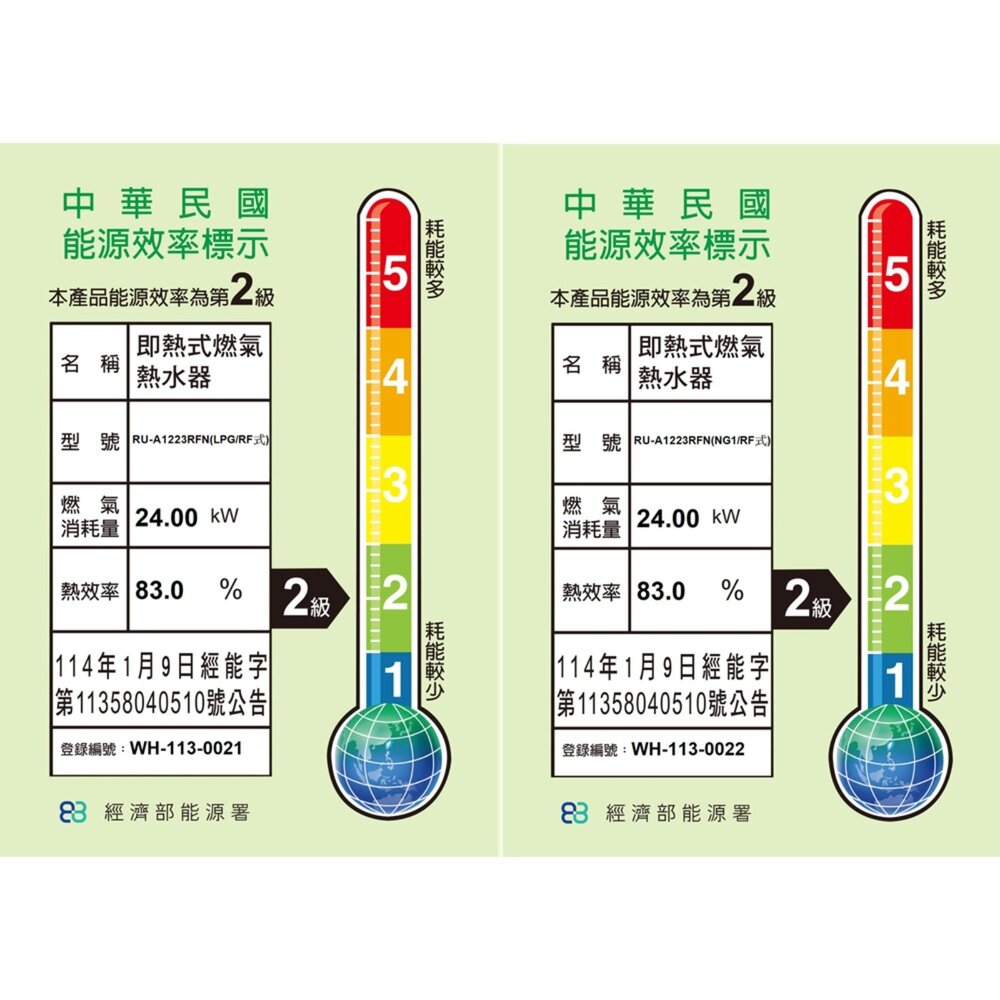 林內牌 RU-A1223RFN 屋外型12L 熱水器 自然排氣-圖片-2
