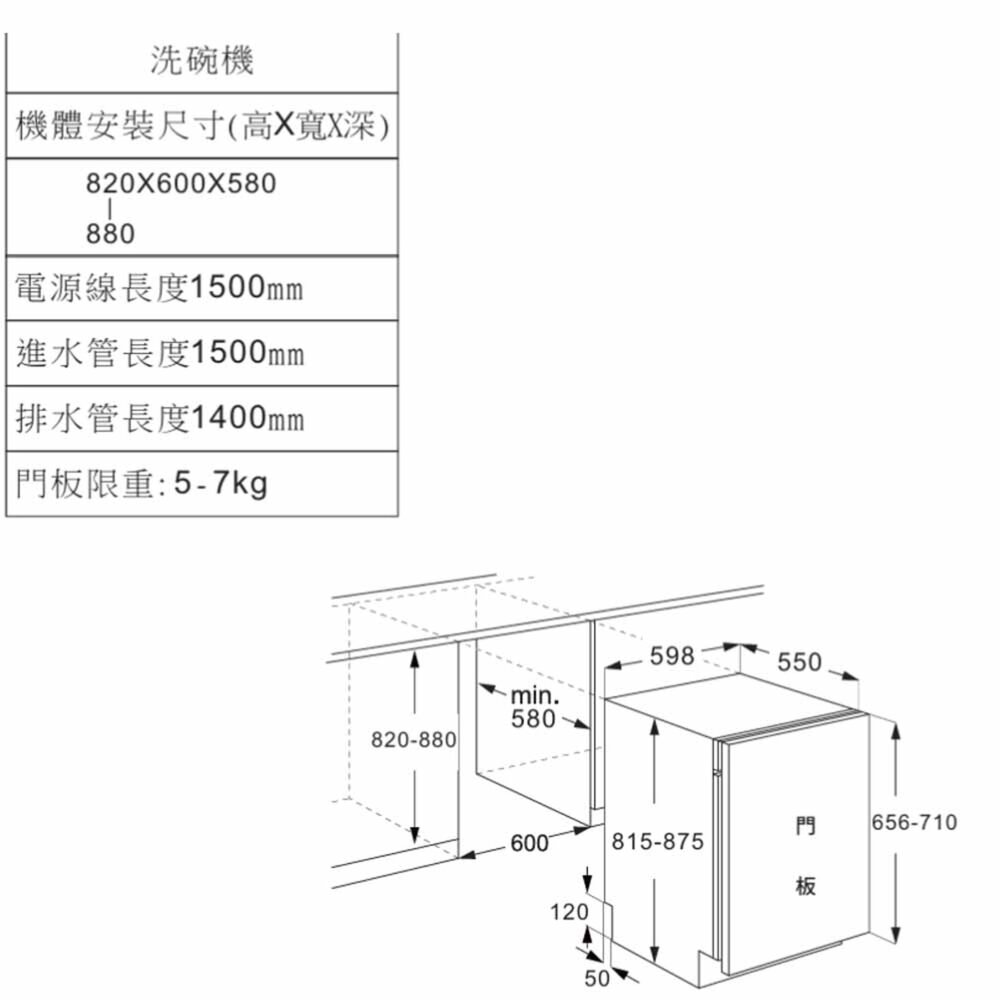SVAGO VD8565 全嵌式熱烘存洗碗機 自動開門(可關閉)-圖片-3