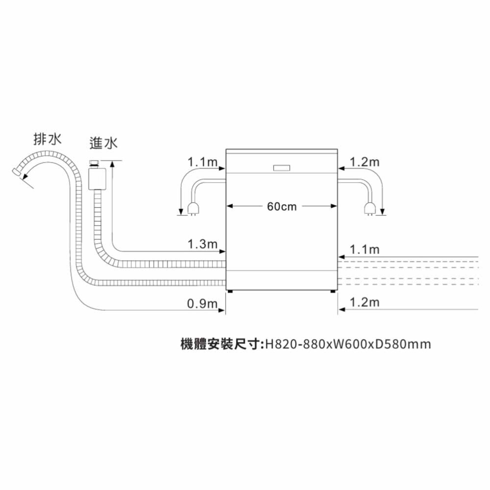 SVAGO VD8565 全嵌式熱烘存洗碗機 自動開門(可關閉)-圖片-4