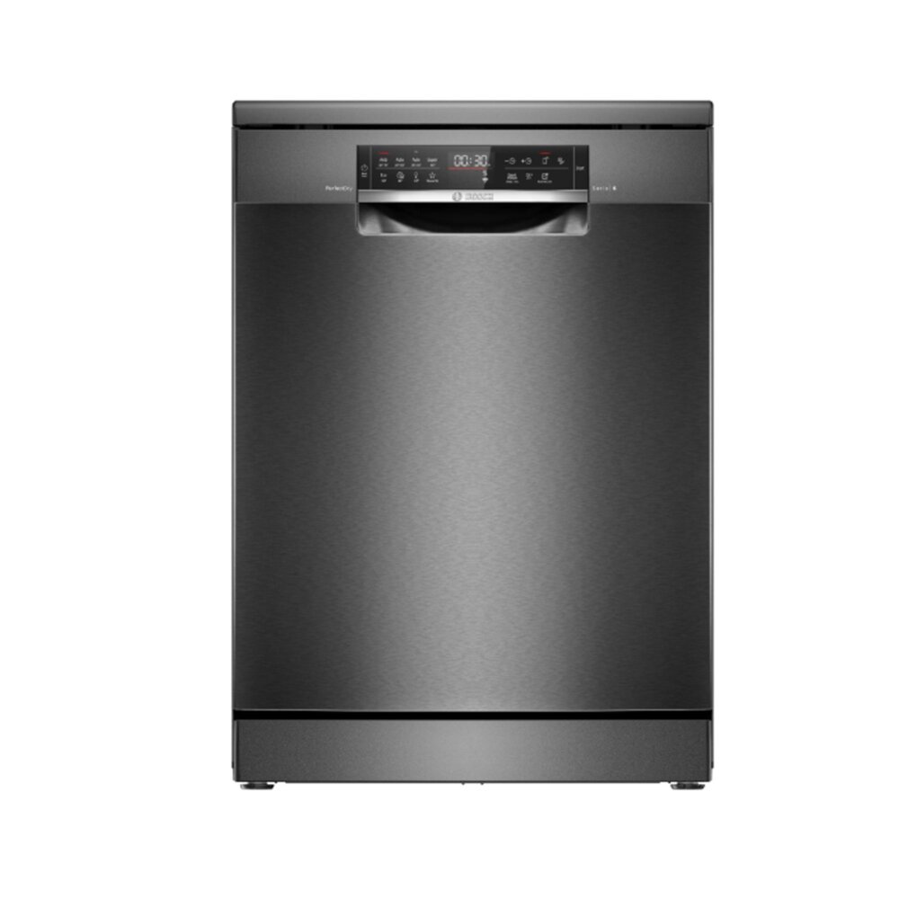 BOSCH SMS6ZCC00X 6系列 沸石乾燥 3D熱氣流 獨立式洗碗機 60 cm 黑不銹鋼色 110v-圖片-1