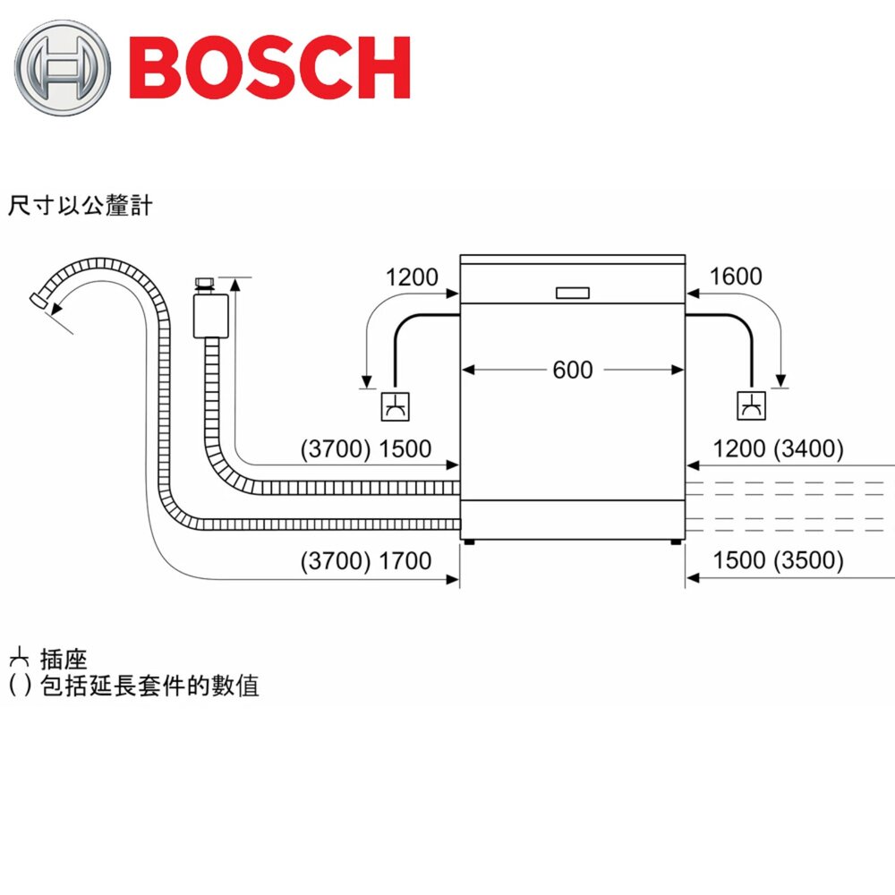 BOSCH SMS6ZCC00X 6系列 沸石乾燥 3D熱氣流 獨立式洗碗機 60 cm 黑不銹鋼色 110v-圖片-3