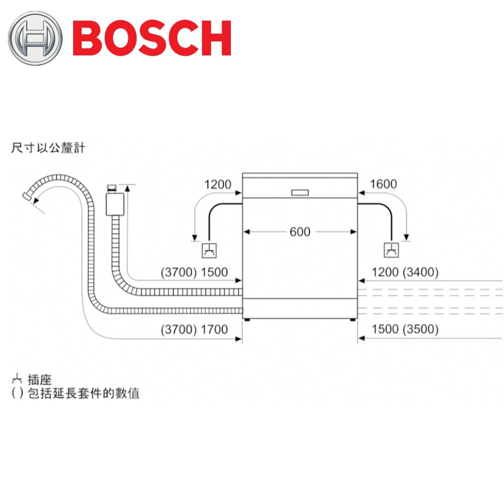 BOSCH SMS4ECW00X AirDry+自動開門 4系列 獨立式洗碗機 60 cm 白色 110v-圖片-4