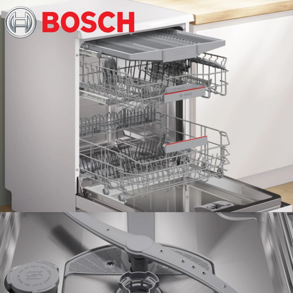 BOSCH SMS4ECW00X AirDry+自動開門 4系列 獨立式洗碗機 60 cm 白色 110v-圖片-8
