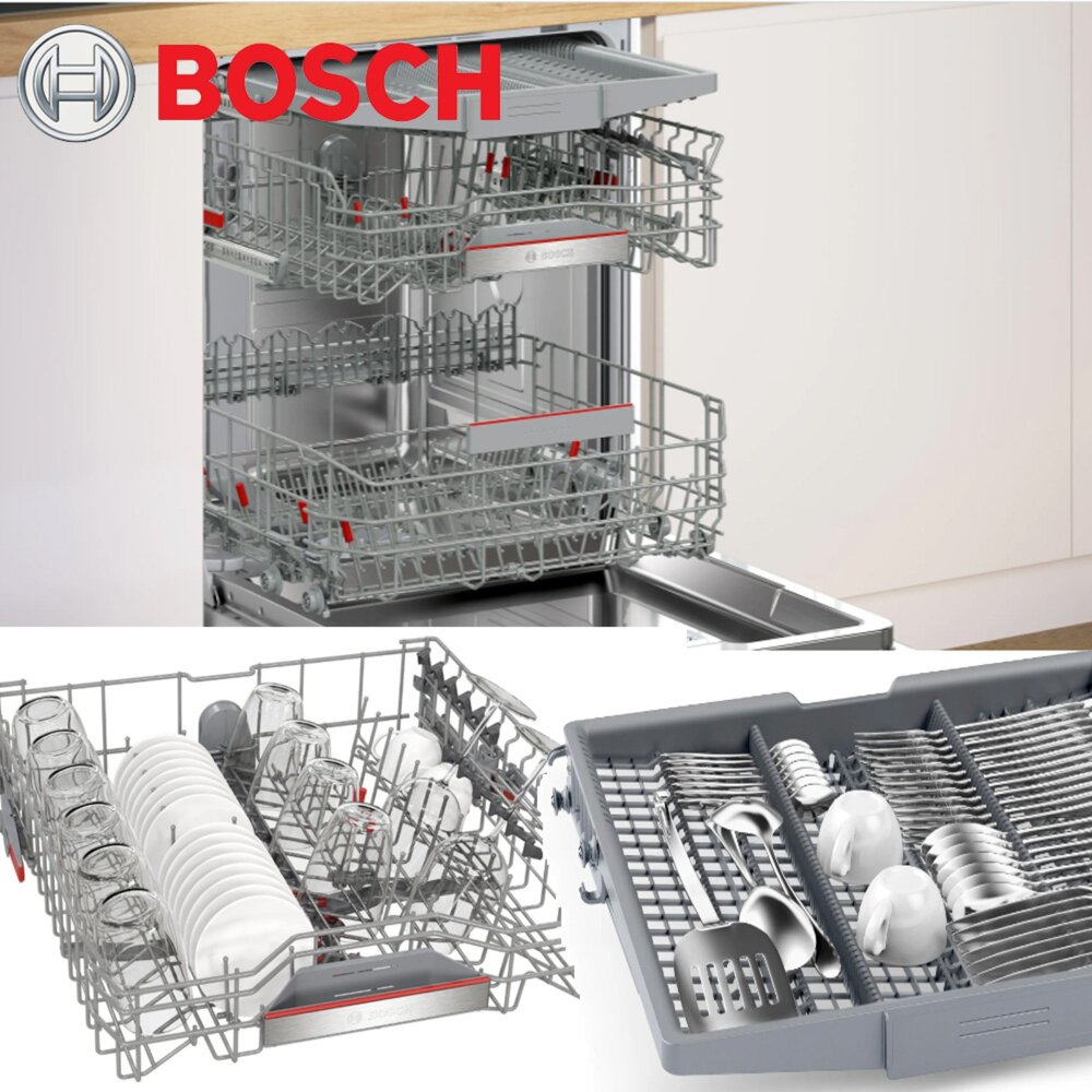 BOSCH SMI6ECS00X AirDry+自動開門 6系列 半嵌式洗碗機 60 cm 不銹鋼 110v-圖片-4