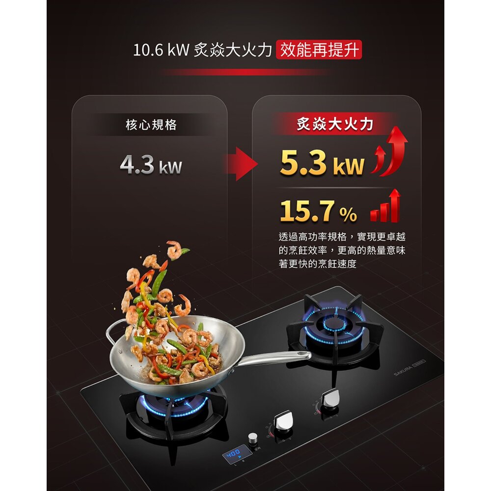 高雄 櫻花牌 G2327GM 炙焱智能時控淨無痕檯面爐 限定區域送基本安裝-圖片-5