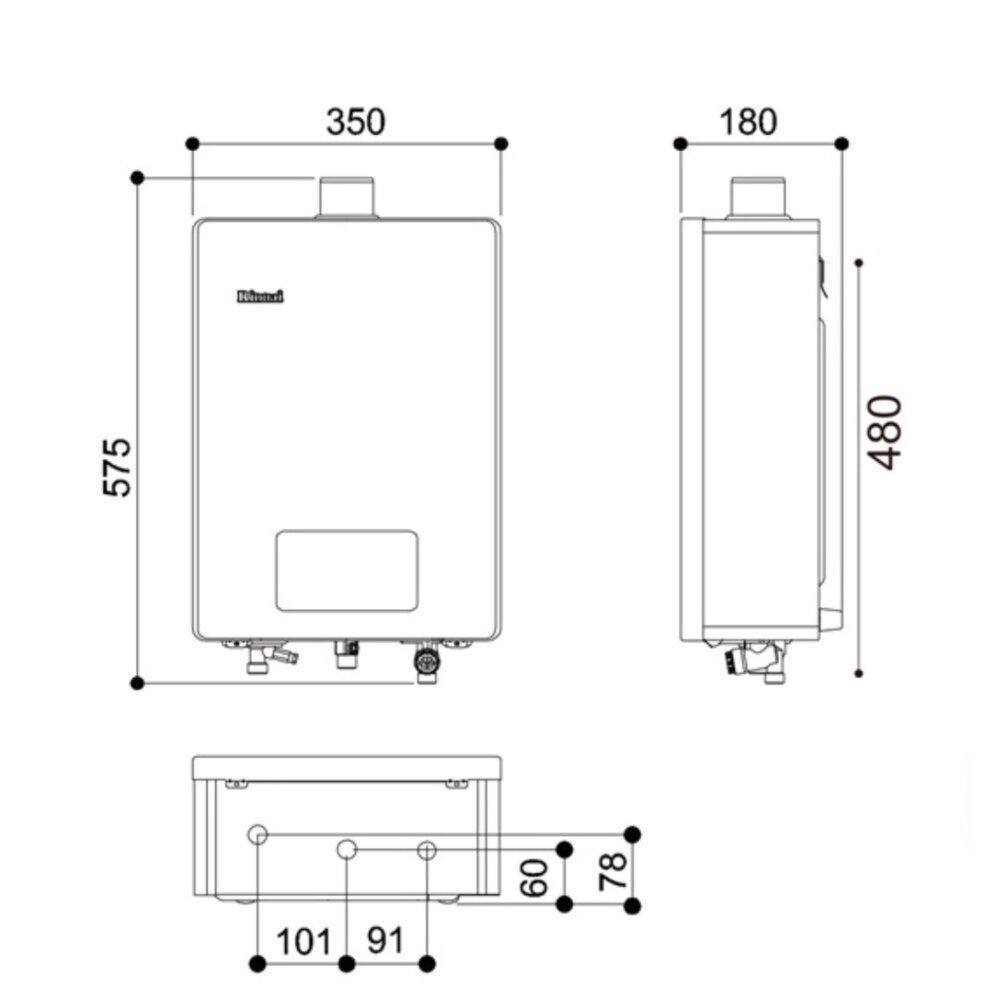 Rinnai 林內 RUA-C1620WF 16L 強制排氣熱水器 展示品 出清 不含安裝-圖片-2