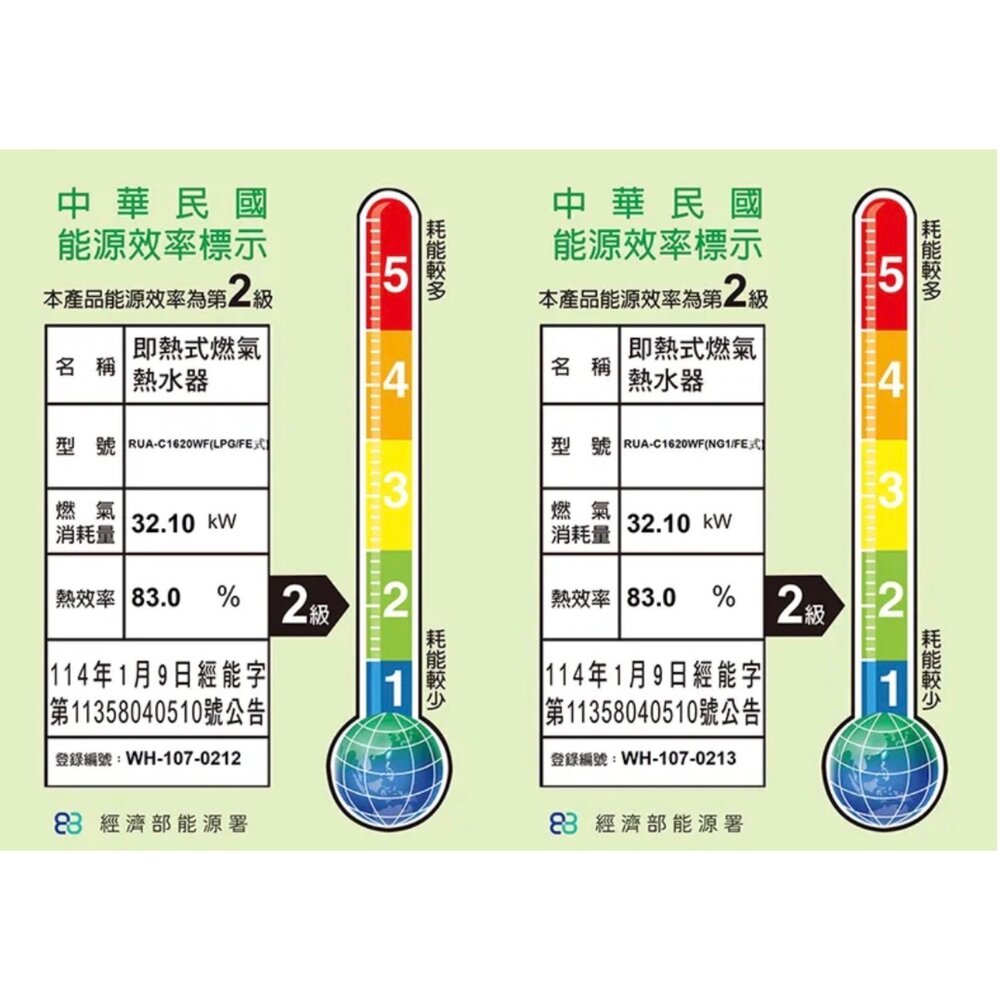 Rinnai 林內 RUA-C1620WF 16L 強制排氣熱水器 展示品 出清 不含安裝-圖片-4