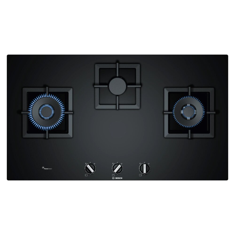 BOSCH PPW9A6B20T 6系列 瓦斯爐 90 cm 強化玻璃 深遂黑 三口-圖片-1
