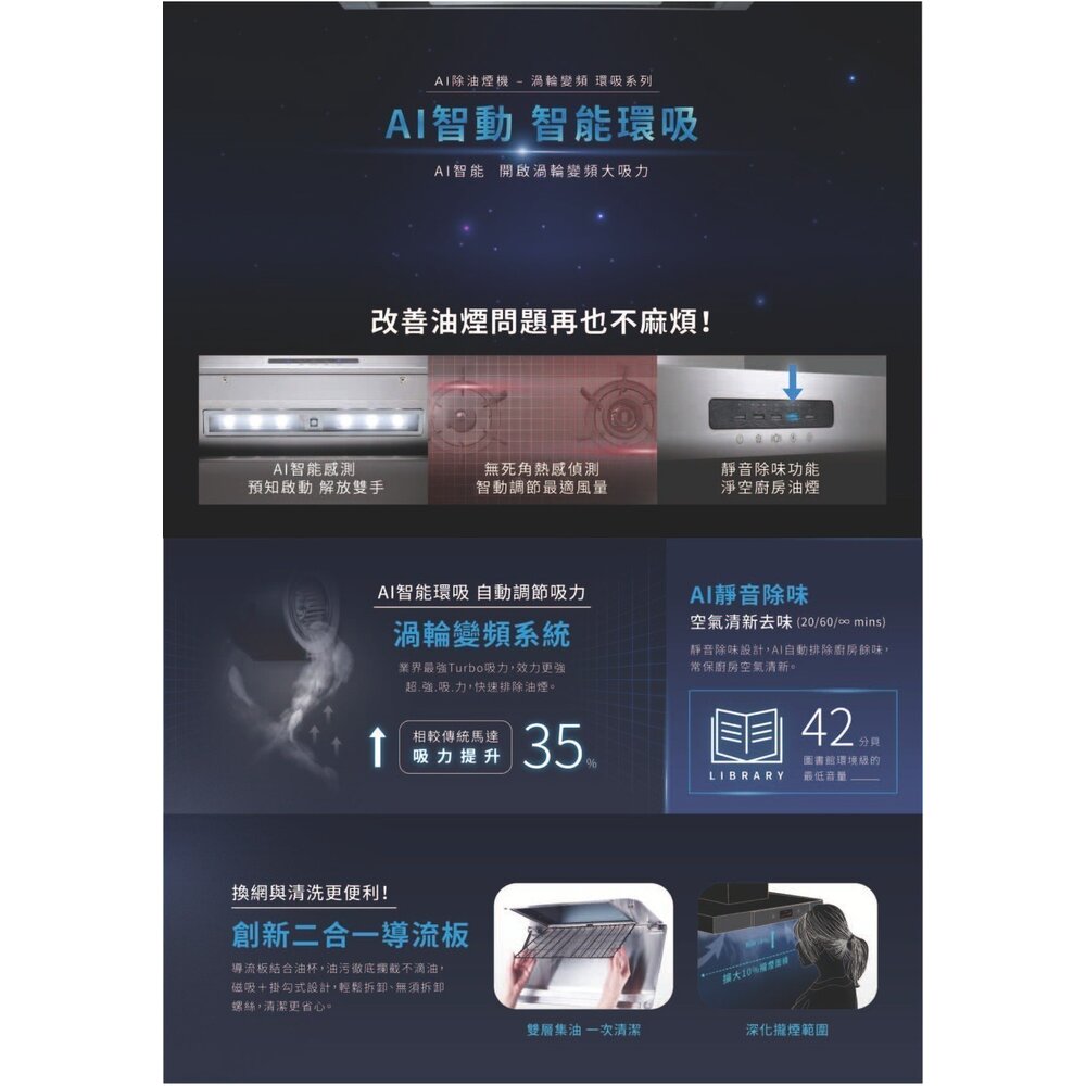 櫻花牌 AI除油煙機 DR7788 渦輪變頻環吸系列 智能排油煙機 限定區域含基本安裝-圖片-6