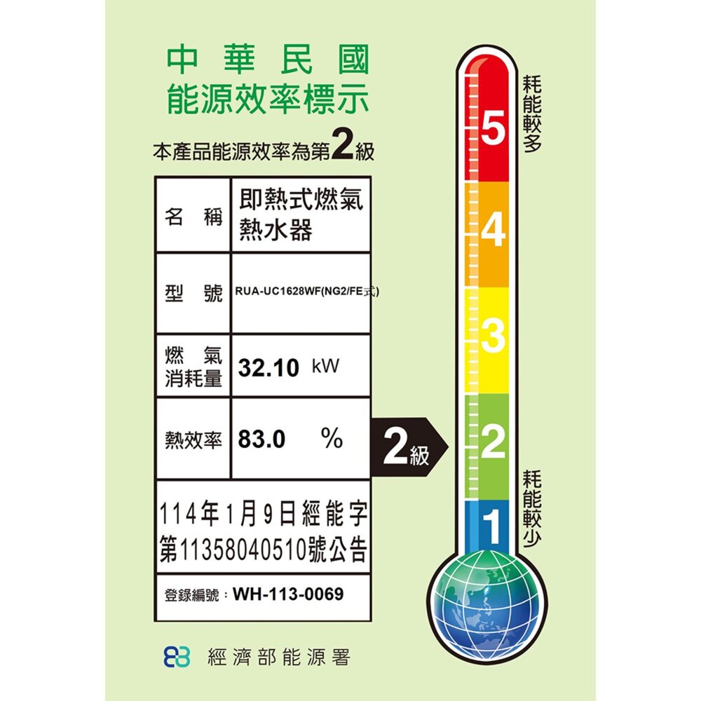 林內牌 UFB RUA-UC1628WF 屋內型 16L 強制排氣熱水器 精準控溫系列 熱水器 強排-圖片-3