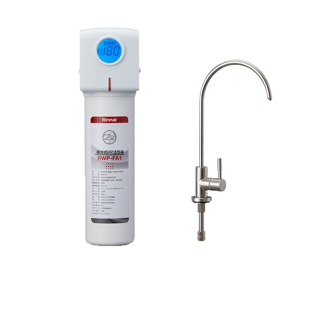 林內牌 RWP-F100 廚下型單道式淨水器 (含龍頭) 限定區域送基本安裝-圖片-1