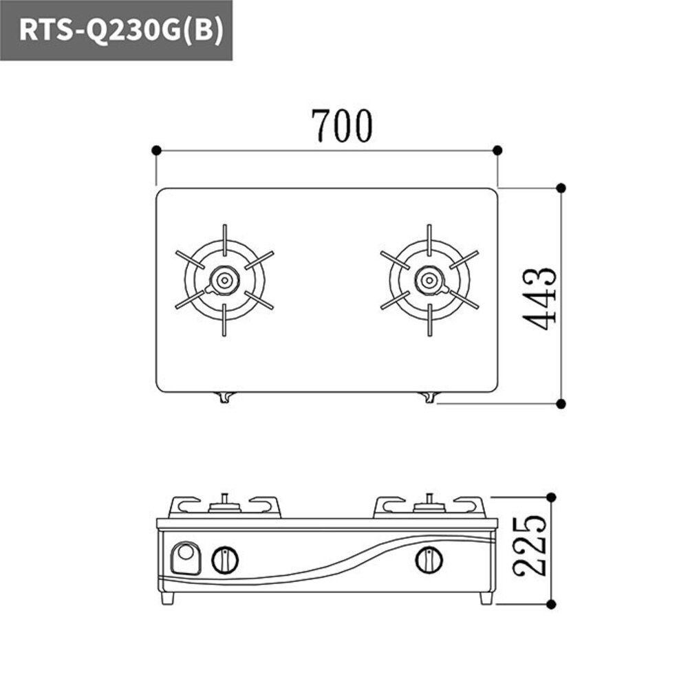 林內牌 RTS-Q230G (B) 台爐 瓦斯爐 原裝進口感溫爐頭 限定區域送基本安裝-圖片-5