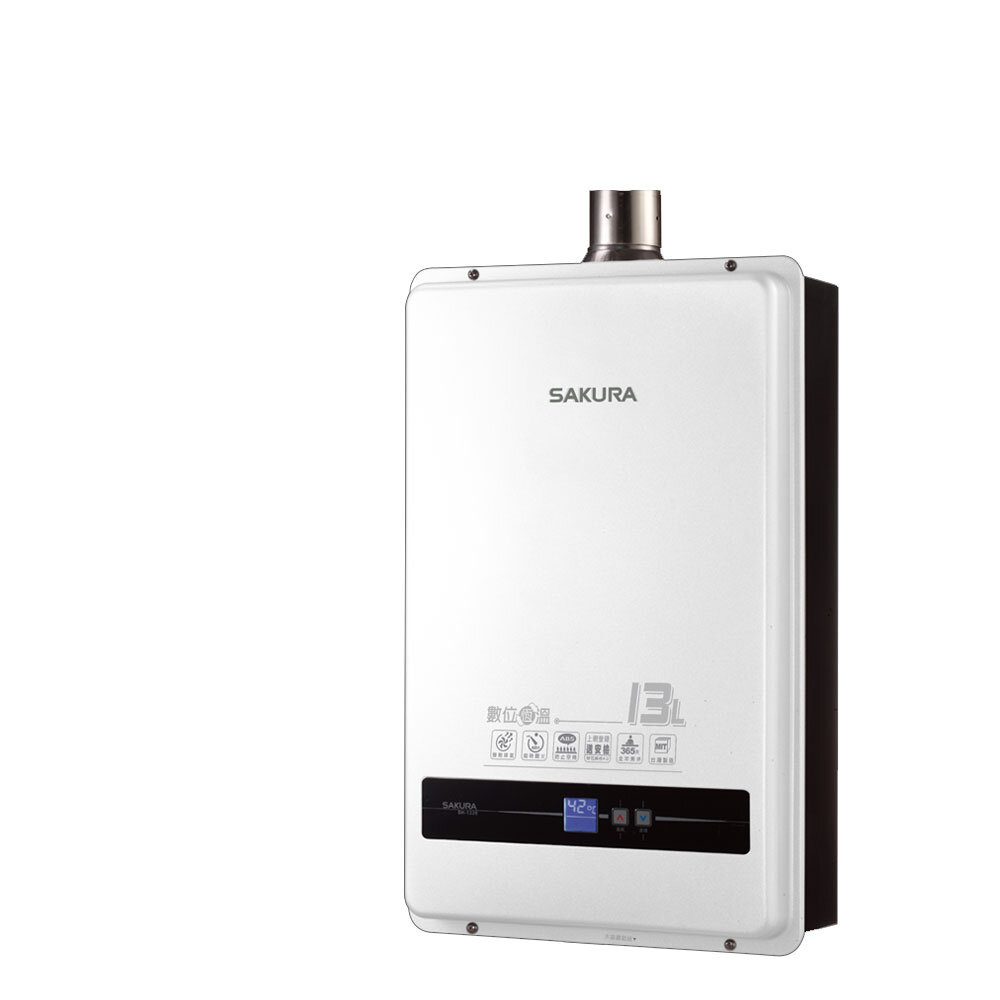 【免運費】 高雄 櫻花牌 SH1338 13L 數位恆溫 強制排氣 熱水器 限定區域送基本安裝-圖片-1