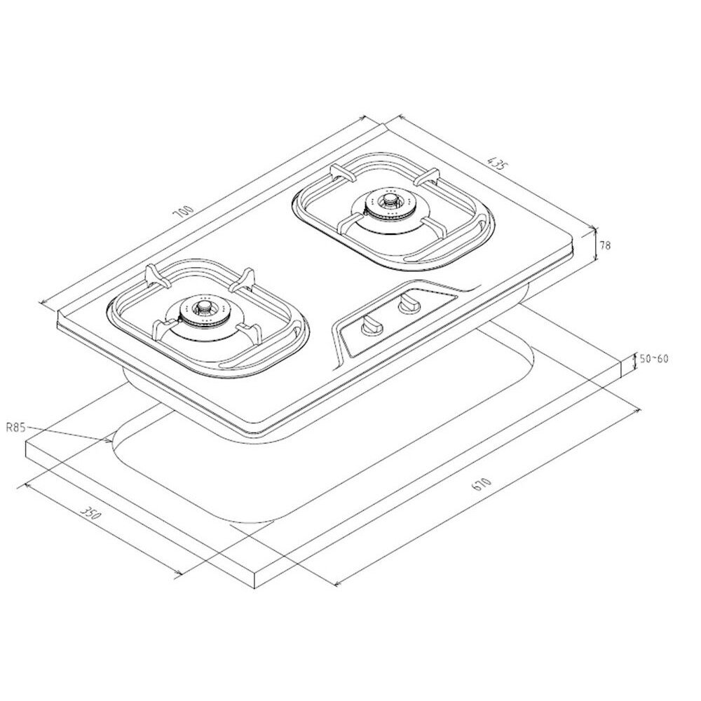 高雄豪山牌 ST-2190 P/S 琺瑯 歐化檯面爐 ST-2190 瓦斯爐-圖片-6
